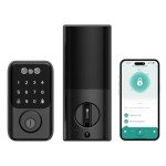 Jacchozhi 3D Face Recognition Smart Lock,Face ID Digital Door Lock,Electronic Bluetooth Keypad Keyless Entry Smart Deadbolt for Front Door, App Control, Temporary Passcode, Auto Lock, IP54 Waterproof