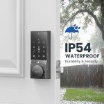 Devo G5 Smart Door Lock, Keyless Entry Door Lock with Doorbell, Built-in WiFi Deadbolt Lock for Front Door,No Hub, App Remote Control, Auto-Lock, IP54 Waterproof, BHMA Grade 3