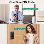 Devo G3 Smart Lock, Fingerprint Keyless Entry Door Lock with Doorbell, Front Door Smart Lock Electronic Deadbolt with App Control, Easy Install No Hub, IP54 Waterproof, Auto-Lock Black