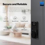 YoLink Smart Deadbolt Lock with Fingerprint, Keypad, IC Card, YoLink Fob and YoLink App Control – LoRa Long Range, Alexa, Goolge, IFTTT and Home Assistant – YoLink Hub Required
