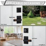 Haidms 3 Packs Black Exterior Door Lock Set with Deadbolt, Matte Black Front Door Handle and Deadbolt Set, Keyed Alike Entry Door Locksets with Deadbolt, Heavy Duty Zinc-alloyed Front Door Lock Set