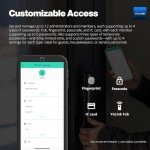 YoLink Smart Deadbolt Lock with Fingerprint, Keypad, IC Card, YoLink Fob and YoLink App Control – LoRa Long Range, Alexa, Goolge, IFTTT and Home Assistant – YoLink Hub Required