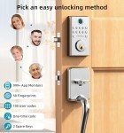 WiFi Deadbolt Smart Lock Fingerprint - HEANTLE Keyless Entry Keypad Door Locks Electronic Front Door Locks Bluetooth Auto Lock Deadbolt Alexa APP Remote Control via WiFi