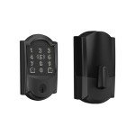 Schlage BE499WB CAM 622 Encode Plus WiFi Deadbolt Smart Lock, Keyless Entry Touchscreen Door Lock with Camelot Trim, Matte Black