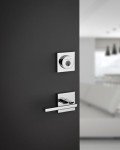 Kwikset 158SQT-S.STRKP Halifax Square Rose Single Cylinder Deadbolt SmartKey with 6AL Latch and Square Corner, Round Corner and 5303 Round Corner Full Lip Strikes KA3 - Matte Black