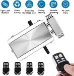 HONUTIGE Electronic Deadbolt Door Lock, Smart Wireless Anti-Theft Home Security Keyless Deadbolt Access Control System with 4 Remote Control