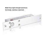 Electric Mortise Deadbolt Lock NC Fail Mode Low Temperature Bolt Security Lock with Solenoid Bolts for Fireproof Door Metal Door Glass Door Wooden Door