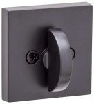 Kwikset 158SQT-S.STRKP Halifax Square Rose Single Cylinder Deadbolt SmartKey with 6AL Latch and Square Corner, Round Corner and 5303 Round Corner Full Lip Strikes KA3 - Matte Black