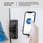 Lockly Secure Plus, RFID Card Smart Lock, Keyless Entry Doory Lock, PIN Genie® Keypad, 3D Biometric Fingerprint Sensor, Auto Lock - Venetian Bronze (PGD728FCVB) - Deadbolt Edition