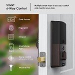 Lockly Secure Plus, RFID Card Smart Lock, Keyless Entry Doory Lock, PIN Genie® Keypad, 3D Biometric Fingerprint Sensor, Auto Lock - Venetian Bronze (PGD728FCVB) - Deadbolt Edition