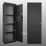 Biometric Large Wall Safe, Hidden Fingerprint Security Wall Safe, In Wall Safe Between Studs, Perfect for Home/Office/Hotel, Secure Handgun, Documents, Jewelry, Valuables