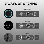 Biometric Large Wall Safe, Hidden Fingerprint Security Wall Safe, In Wall Safe Between Studs, Perfect for Home/Office/Hotel, Secure Handgun, Documents, Jewelry, Valuables