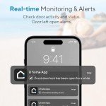 ULTRALOQ Bolt Fingerprint Smart Lock,Built-in WiFi Keyless Entry, Biometric Smart Deadbolt with Door Sensor, Voice Control with Siri/Alexa/Google,Smart Home Automation