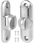BPTRKOM 1 x Sliding Door Lock Door Bolt - for Sliding Doors 90/180 Degree Deadbolt Lock Vintage Door Lock for Kitchens, Bedrooms, Study, Bathrooms (Silver)