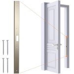 24" Interior Door Jamb Repair Kit, Door Reinforcement Strike Plates for Interior (Aged Bronze)