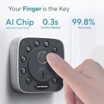 ULTRALOQ Bolt Fingerprint Smart Lock,Built-in WiFi Keyless Entry, Biometric Smart Deadbolt with Door Sensor, Voice Control with Siri/Alexa/Google,Smart Home Automation