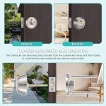 Coolty Deadbolt Lock with Key Security Door Lock Entrance Door Lock Set, Single Cylinder Deadbolt Lock Set (Silver)