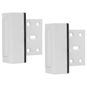 RONESS Door Reinforcement Lock, Security Door Locks for Inward Swinging Door, Flip Lock Deadbolt Latch, ChildProof Lock, Security Door Guard, Extra Strength Locks for Home and Kids (White, 2pack)