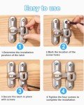 BPTRKOM 1 x Sliding Door Lock Door Bolt - for Sliding Doors 90/180 Degree Deadbolt Lock Vintage Door Lock for Kitchens, Bedrooms, Study, Bathrooms (Silver)