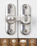 BPTRKOM 1 x Sliding Door Lock Door Bolt - for Sliding Doors 90/180 Degree Deadbolt Lock Vintage Door Lock for Kitchens, Bedrooms, Study, Bathrooms (Silver)