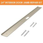 24" Interior Door Jamb Repair Kit, Door Reinforcement Strike Plates for Interior (Aged Bronze)