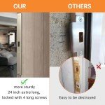 24" Interior Door Jamb Repair Kit, Door Reinforcement Strike Plates for Interior (Aged Bronze)