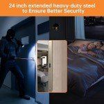 24" Interior Door Jamb Repair Kit, Door Reinforcement Strike Plates for Interior (Aged Bronze)