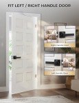 Mengico 6 Pack Door Handle Lock,Black Interior Door Lock,Interior Door Lever Privacy Lock(for Bedroom&Bathroom)
