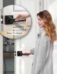 Mengico 6 Pack Door Handle Lock,Black Interior Door Lock,Interior Door Lever Privacy Lock(for Bedroom&Bathroom)