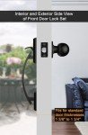 goldenwarm Oil Rubbed Bronze Front Door Knob Handle, Entry Door Handle and Reversible Handle Knob, Single Cylinder Front Door Handle Only, Front Door Entry Handleset, Entry Way Door Handle