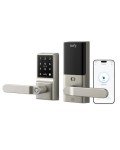 eufy Smart Lever Lock C33, Keyless Fingerprint Door Lock with Handle, Integrated Wi-Fi, Remote Control via App, Biometric Entry Knob, Auto-Locking, IP53 Waterproof, Nickel (2025 New Version)