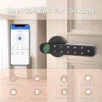 Fingerprint Door knob, Fingerprint Door Lock with Code,Keyfob Card,Bluetooth,Key,Biometric Smart Lock for Home Bedroom Apartment