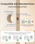 eufy Smart Lever Lock C33, Keyless Fingerprint Door Lock with Handle, Integrated Wi-Fi, Remote Control via App, Biometric Entry Knob, Auto-Locking, IP53 Waterproof, Nickel (2025 New Version)