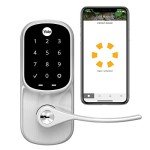 Yale YRL226-CBA-619 Assure Connected by August Smart Touchscreen Lever Lock, Satin Nickel