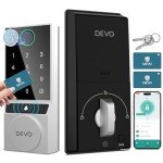 DEVO G2 Bluetooth Smart Lock with Fingerprint Door Lock, Keyless Entry Door Lock, Passcode Unlock, APP Remote, Easy Installation, No Monthly Fee, Perfect for Front and Bedroom Doors(Silver)
