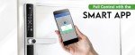 WOLFMAC Slim Smart Lock with Biometric Fingerprint Handle, Keyless Entry Door Lock, Bluetooth Electronic Door Lock with Smart App Access - Digital Door Lock with Peephole Camera (Silver)
