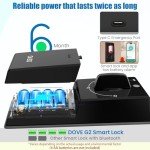 DEVO G2 Bluetooth Smart Lock with Fingerprint Door Lock, Keyless Entry Door Lock, Passcode Unlock, APP Remote, Easy Installation, No Monthly Fee, Perfect for Front and Bedroom Doors(Silver)