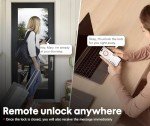 Chautday Keyless Entry Door Lock DS04 | Built-in Wi-Fi Deadbolt Smart Lock for Front Door | App Remote Control, No Bridge Required | IP65 Waterproof | Digital Remote Lock | 100 Users | Satin Nickel