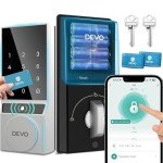 Devo Smart Lock, Keyless Entry Door Lock for Front Door, Bluetooth Smart Deadbolt, App Remote Control, Digital Smart Door Lock, Electronic Touchscreen Keypad, Auto Lock, Easy Installation(Silver)