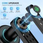 Fingerprint Door Lock, Smart Door knob, Fingerprint Door Knob, Bedroom Door Lock with Code and App, Keypad Keyless Entry Door Lock with Handle for Home Hotel Office Apartment