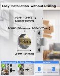 Eseesmart Smart Door Lock - Fingerprint Door Lock with Handle, 5-in-1 Smart Lock with Keypad Fingerprint Bluetooth APP Key, Digital Electronic Door Lock for Home Office Bedroom