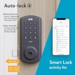 Lio Home Smart Deadbolt Lock with PIN Code Keypad: Passcode Keyless Entry, App Control and Access Management, ANSI-Certified Deadbolt for Front Door, Vacation Rental, or Any othe Share Spaces