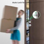 Smart Front Door Lock Set: NUTOMO Keyless Entry Fingerprint Deadbolt with 2 Door Knobs Digital Keypad Door Locks with Handle Set Alexa APP Remote Control Auto Lock Silver