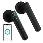 Kadonio 406 Smart Deadbolt, Fingerprint Electronic Deadbolt Door Lock, Bluetooth Keyless Entry Keypad Smart Deadbolt App Control, Ekeys Sharing, App Monitoring Auto Lock for Homes and Hotel, Black