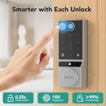 Devo G2 Smart Lock, Fingerprint Keyless Entry Door Lock with Doorbell, Front Door Smart Lock Electronic Deadbolt with App Control, Easy Install No Hub, IP54 Waterproof, Auto-Lock
