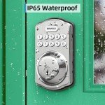 Revolo RE301 Electronic Keypad Deadbolt, Keyless Entry Door Lock, Keyed Entry, Auto Lock, Smart Lock for Front Door, Anti-Peeking Password, Satin Nickel