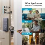 Lio Home Smart Deadbolt Lock with PIN Code Keypad: Passcode Keyless Entry, App Control and Access Management, ANSI-Certified Deadbolt for Front Door, Vacation Rental, or Any othe Share Spaces