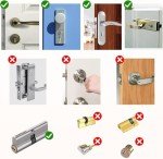 YoumiAi Tuya Bluetooth Smart Door Lock Electronic Euro Cylinder, Password/Fingerprint/App/IC/Key Unlock,Timer/App Remote Control via Tuya BLE Hub Suit for 60-90mm Door(Silver, 30/30 mm)