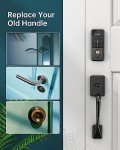 Hornbill Smart Front Door Lock Set, Keyless Entry Door Lock with Handle, Electronic Keypad Deadbolt Lock, Alexa Front Door Handle Set, Digital Lock