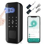 Security Smart Lock, Keyless Fingerprint Lock for Front Door (Black)